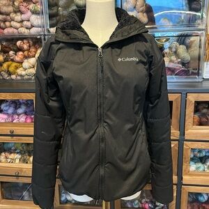Columbia jacket XS black fuzzy lined